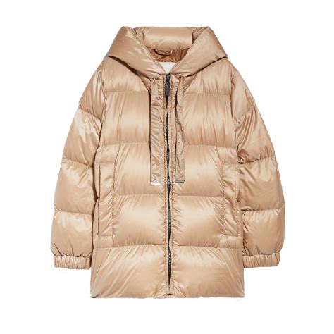 Max Mara S Short Down Jacket Seia Woman Cappuccino Mascheroni Store