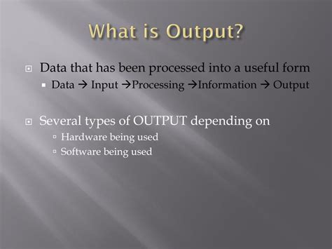 PPT - Output PowerPoint Presentation, free download - ID:2560268 