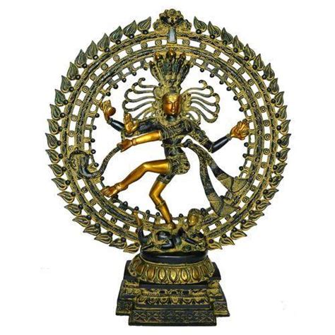 Sng Golden Gold Plated Shrinath Art Gallery Brass Dancing Natraj