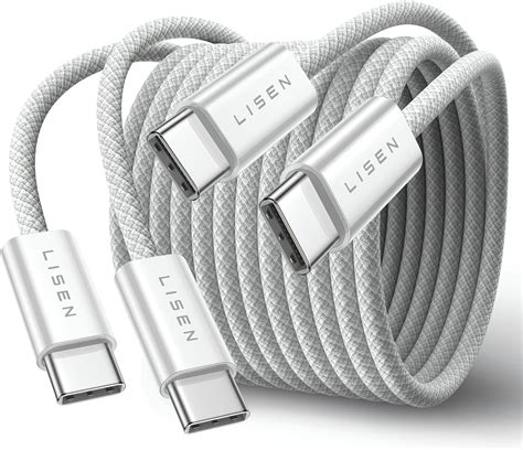 Lisen 240w Usb C To Usb C Cable 2m 2 Pack Usbc To Usbc Cable Pd Fast Charging Type C Cable Usb C