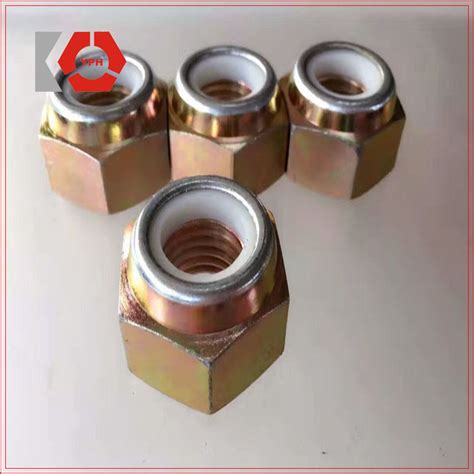 Carbon Steel DIN 982 Hexagon Head Zinc Yellow Plated Nylon Lock Nut