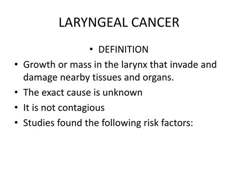 Ppt Laryngeal Cancer Powerpoint Presentation Free Download Id 5370058