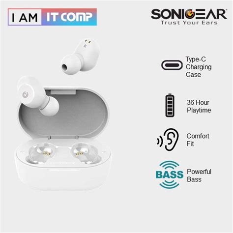 Sonicgear Earpump Tws Bluetooth True Wireless Type C Pod Earphones