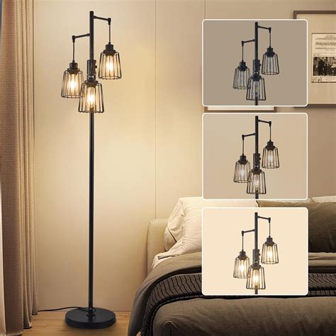 Netin Dimmable Floor Lamp Farmhouse Industrial Floor Lamp For Living