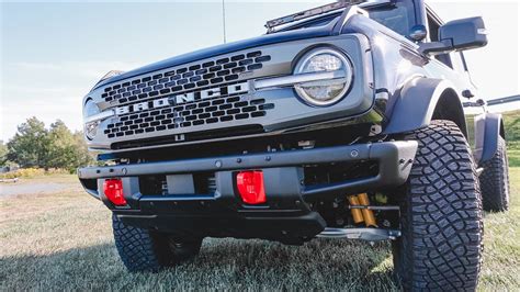 2022 Ford Bronco Tow Hook Install Modular Hd Steel Bumper Youtube