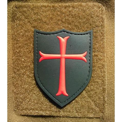 Opsgear Crusaders Cross Black Pvc Morale Patch Morale Patch