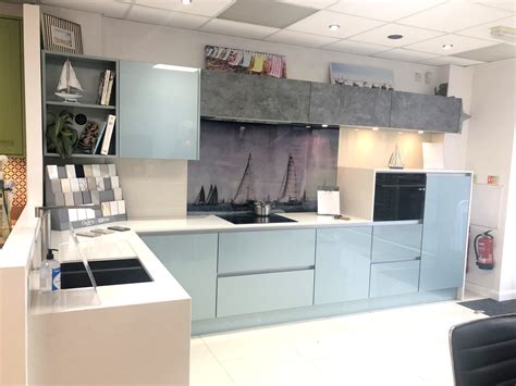 Ex Display Blue Gloss Kitchen The Used Kitchen Company