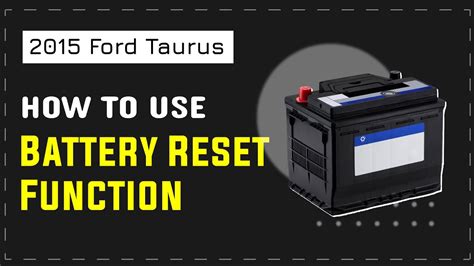 How To Use Battery Reset Function On SDS 2015 Ford Taurus YouTube