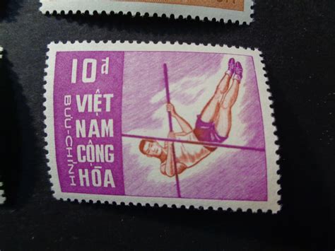 Vintage Stamps Lot Of 4 Unused Vietnam Buu Chinh Cong Hoa Thao