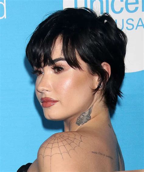 Demi Lovato Short Black Hairstyle