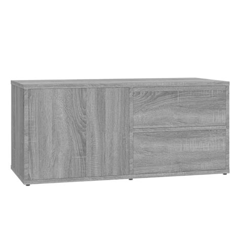 HUA Têtes et pieds de litMeuble TV Sonoma gris 80x34x36 cm Bois d