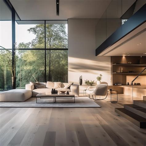 Premium Ai Image A Modern Minimalist House With A Suitable Interior