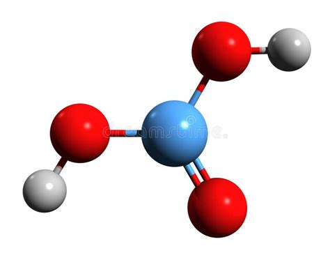 3 ª Imagen De La Fórmula Esquelética Del ácido Carbónico Stock de