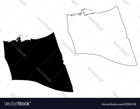 North sinai governorate map Royalty Free Vector Image