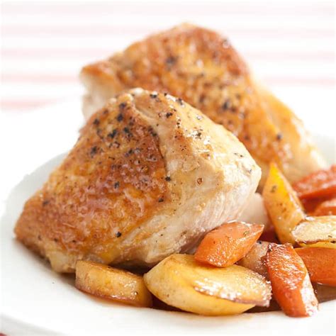 Pan Roasted Chicken With Root Vegetables Cooks Country