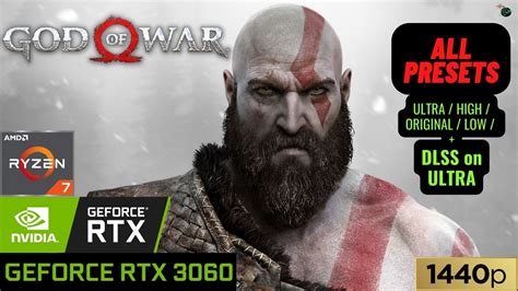 GOD OF WAR PC FPS Test RTX 3060 6GB 1440p ALL Presets ULTRA