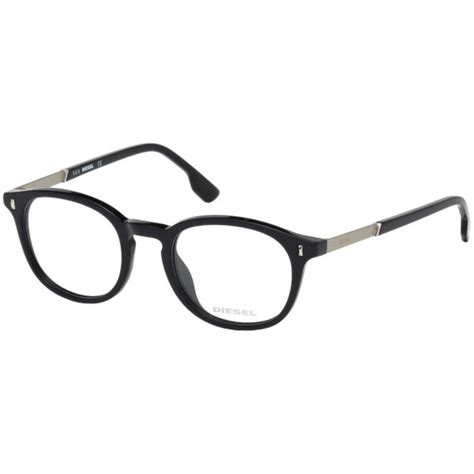 Diesel Black Acetate Eyeglass Frames Dl5184 48 001 48 Buy Diesel Black Acetate Eyeglass