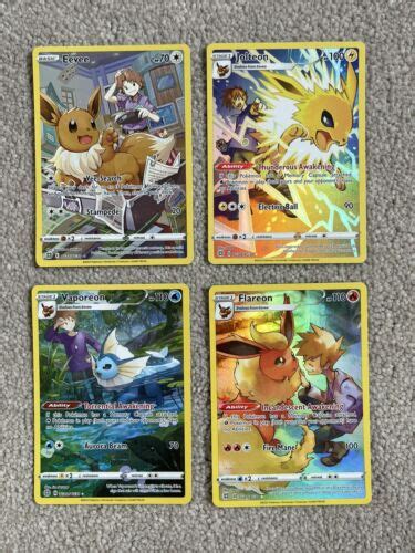 Pokémon Cards Brilliant Stars Eevee Jolteon Vaporeon Flareon Tg11 Tg01