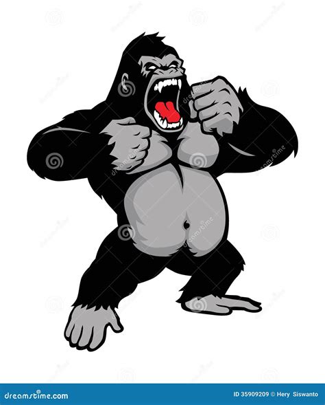 Awesome Kingkong Standing Stock Vector Illustration Of Stand 35909209