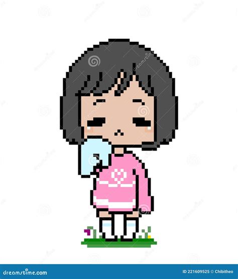 Sad Girl Pixel Art