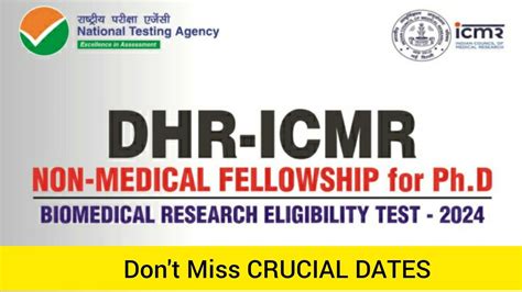 Dhr Icmr Bret Exam Important Dates Fee Details Biomedical