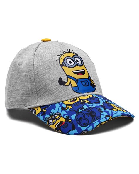 Riachuelo Boné Infantil Aba Curva Minions Cinza Azul Tam 1 a 4