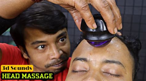 Most Soothing Head Massage And Hair Scratching With Comb Neck Cracking