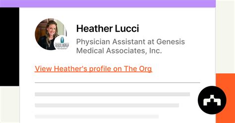 Heather Lucci Physician Assistant At Genesis Medical Associates Inc The Org