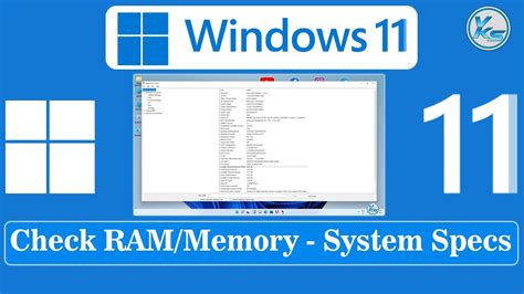 Windows 11 How To Check RAM Memory System Specs YouTube