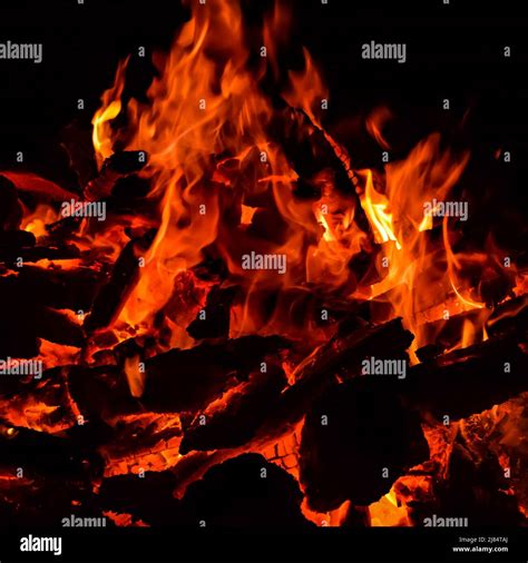 Fire Flames On Black Background Blaze Fire Flame Texture Background