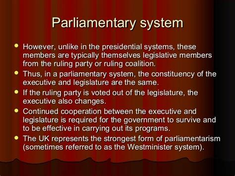 Presidential versus Parliamentary System