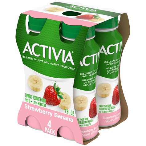 Activia Probiotic Strawberry Banana Dairy Drink 7 Fl Oz Shipt