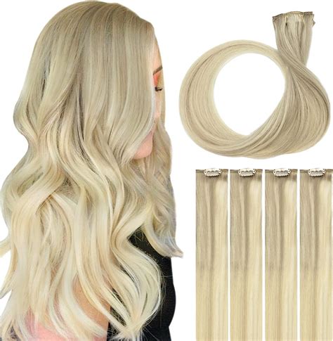 Amazon Doores Clip In Human Hair Extensions Pcs G Balayage