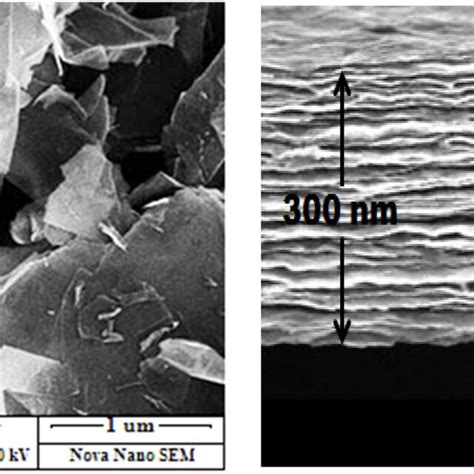 sem  graphene thin film   magnification