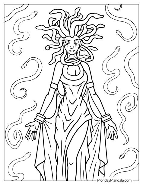 Medusa Coloring Pages Free Pdf Printables