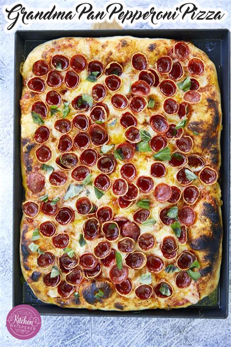 Iconic Grandma Style Pan Pizza With Pepperoni Cups