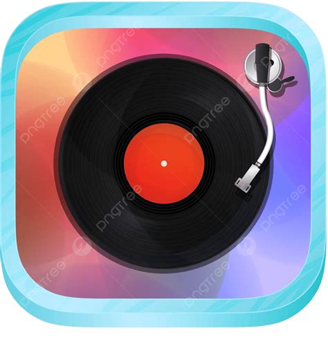 Vintage Tocadiscos Icono Pintura Iconos Fondos Vector Png Cuadro