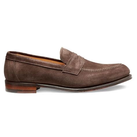 Cheaney Hadley Mens Brown Suede Penny Loafer