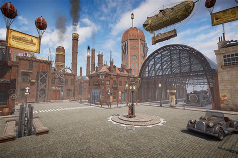 Steampunk City 3D ファンタジー Unity Asset Store