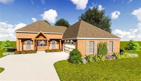 Southern Acadian House Plan With Split Bedroom Layout 83901jw