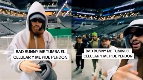 Video Bad Bunny Vuelve A Tirar Celular De Fan Le Hab A Pedido Un