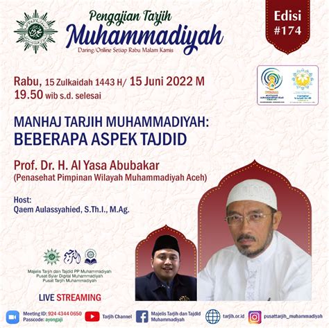 Materi Pengajian Tarjih Muhammadiyah Edisi Ke 174 MTT