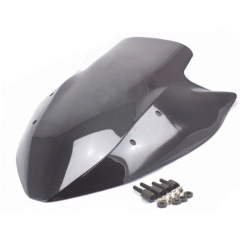 Pare Brise De Moto Noir Double Bulle Pour Kawasaki Z Ebay