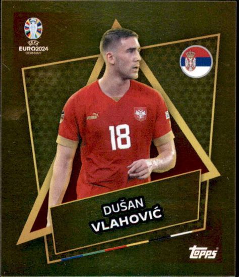 Euro Em Sticker Srb Sp Dusan Vlahovic Star Player Ebay