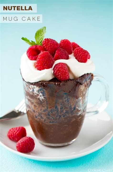 Nutella Mug Cake 5 Minute Dessert Cooking Classy