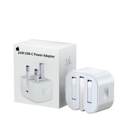 25W IPhone USB C PD Power Adapter Charger 3 Pin UK Pin