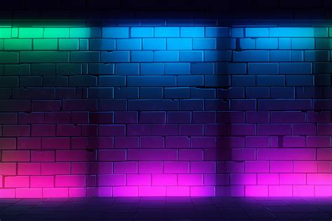 Neon Brick Wall_brick Wall with Neon Graphic by Motin · Creative Fabrica