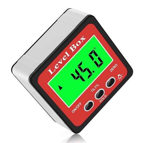 pc  digital level inclinometer electronic level box magnetic base