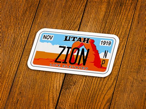 Zion National Park Vinyl Sticker Choose 1 Decal Or Get Them Etsy