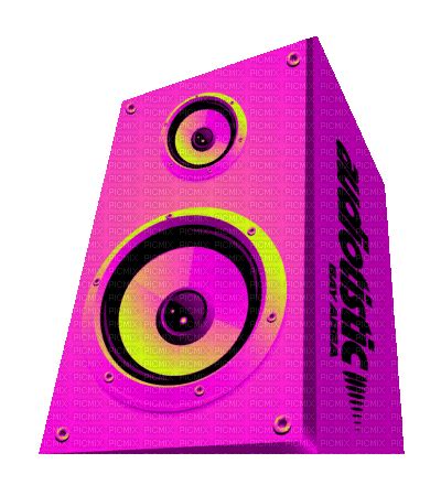 speaker, audiotistic , music , neon , dj , rave - Free animated GIF ...